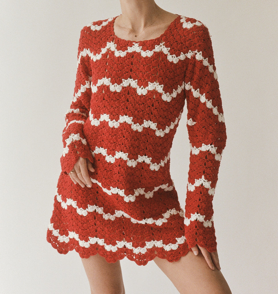 red and white crochet dress Sara Dress AllThatRemainsLove red and white crochet dress Sara Dress AllThatRemainsLove
